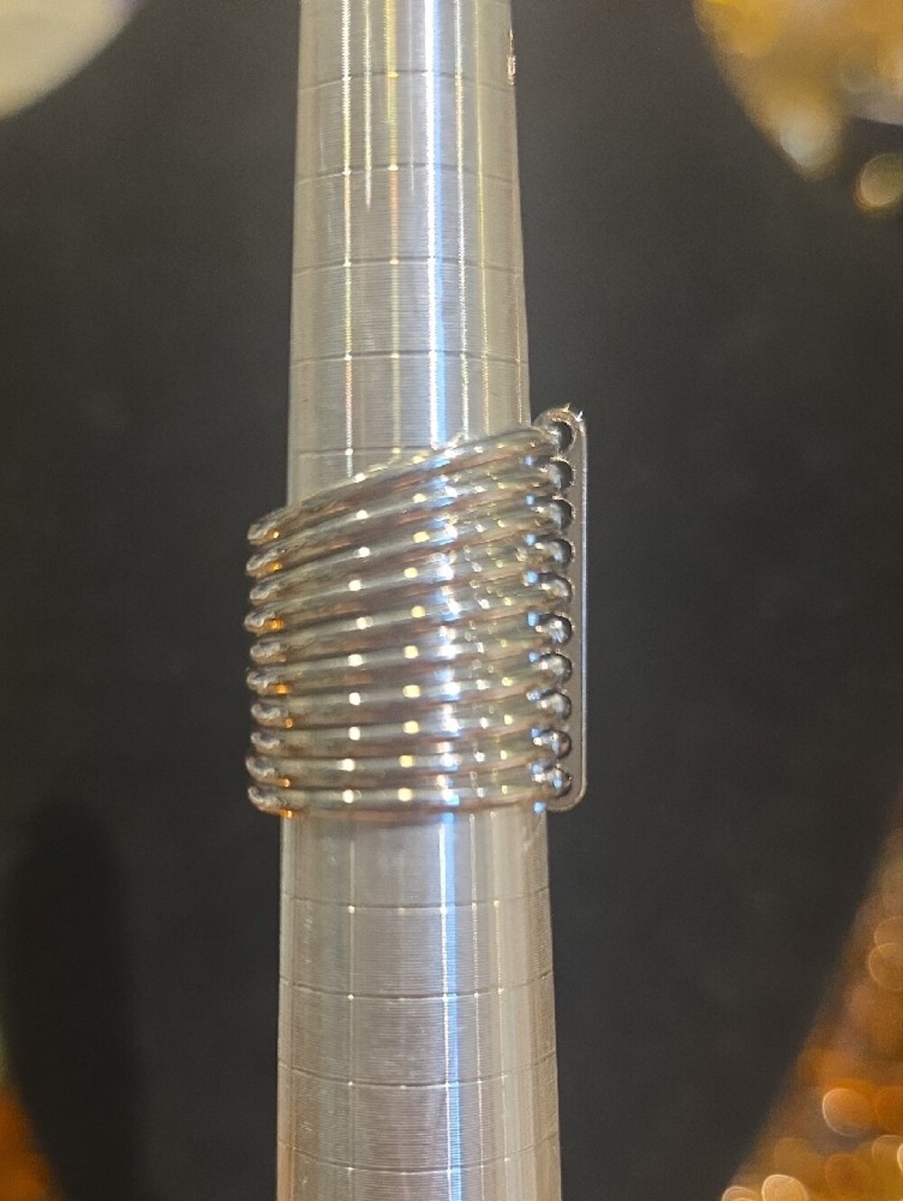 Source Unknown Silver Spiral Stackable Ring - Picture 2 of 6